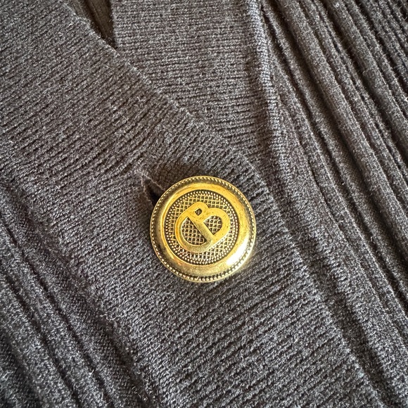 Chiara Boni La Petite Robe Black 3/4 sleeve, Rib-knit Mini Dress Sz Medium - Picture 11 of 12